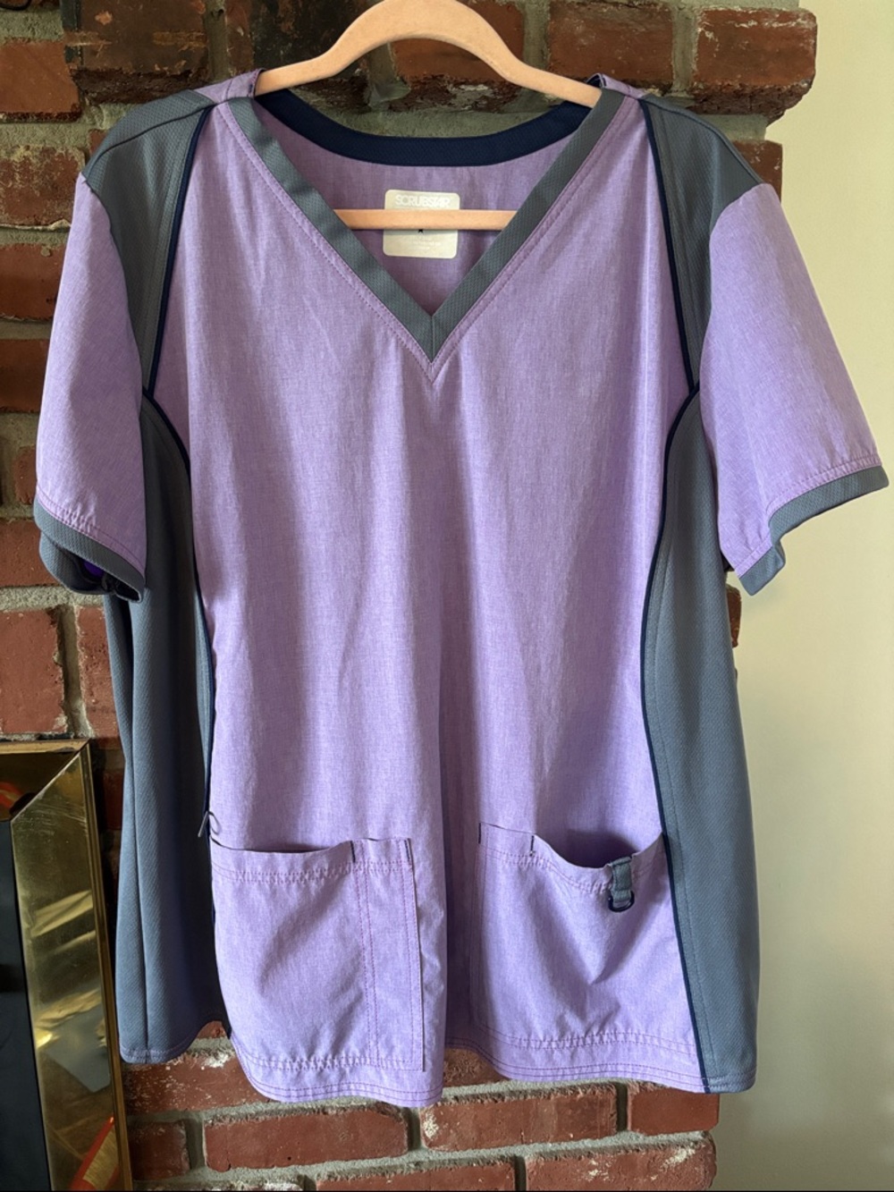 Scrubstar Active Purple V-Neck Scrub Top Men’s / Women’s Workwear Top Size 2XL